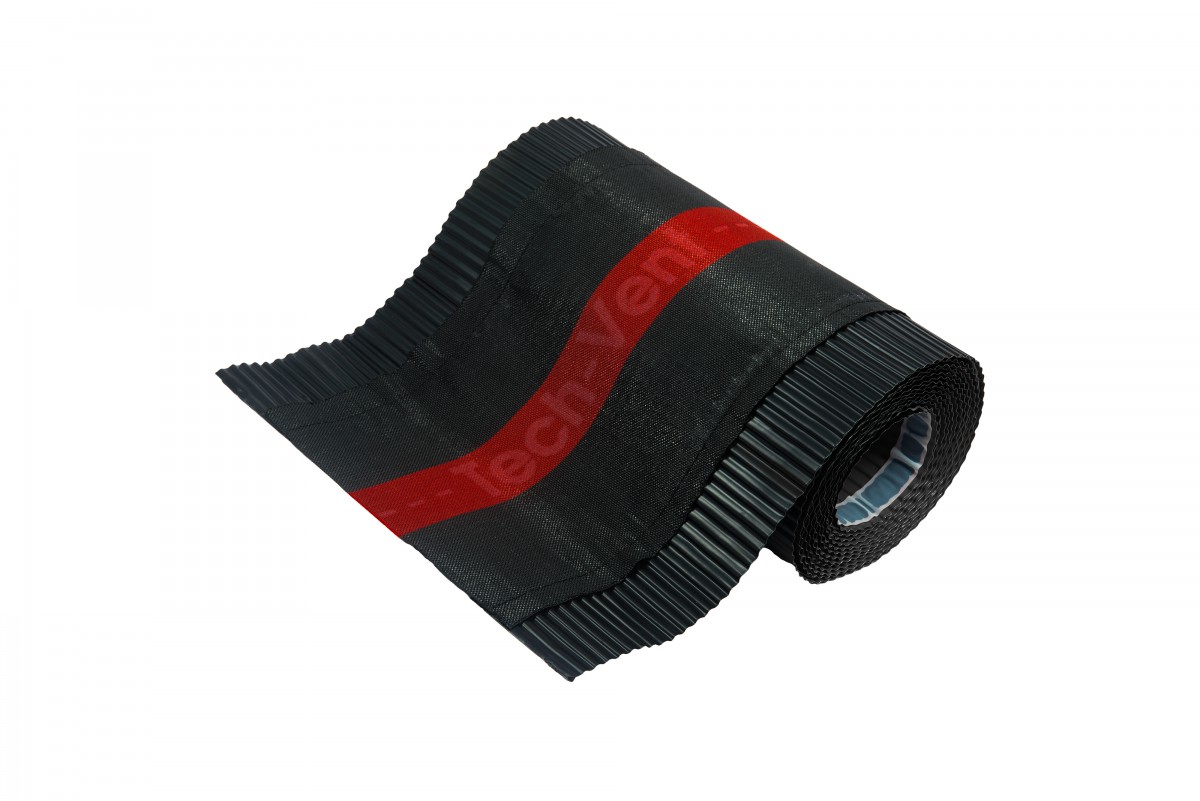 Аэроэлемент конька/хребта рулонный TECH VENT 310х5000мм DR, 9005 (черный)