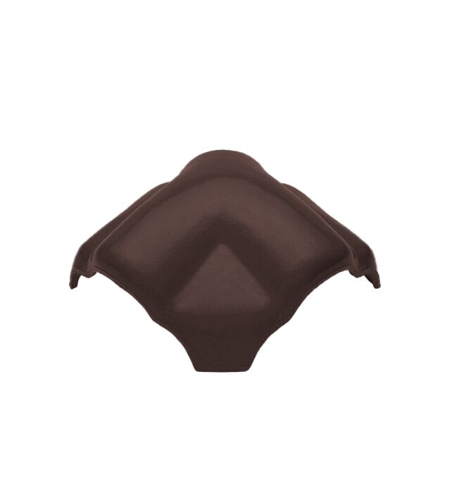 MONZAplus Вальмовая черепица (трилистник) Röben, Tobago, glasur (Черно-коричневый, глазурь)