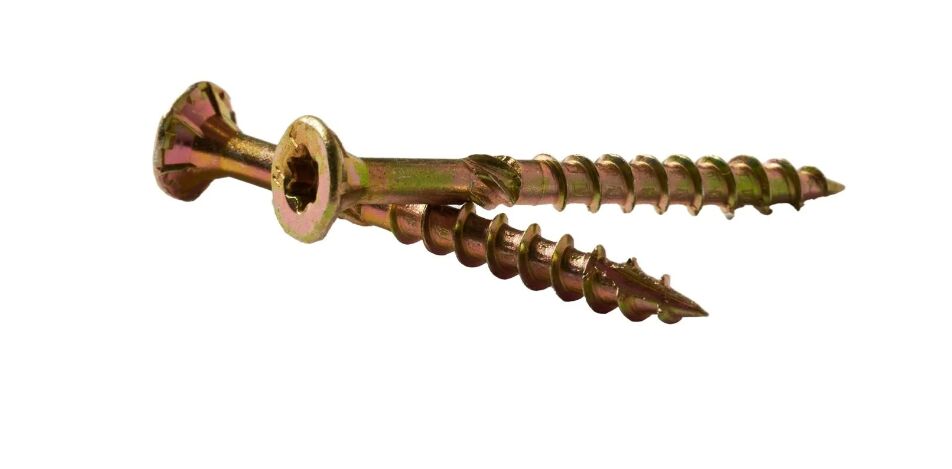 Упаковка саморезов 4/40 (оцинк) конструкционные с потай.головкой FCS (500 шт), Желтый