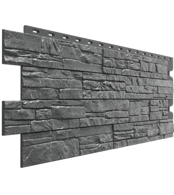 Панель фасадная Docke Premium STEIN 1098х400мм Антрацит, Антрацит
