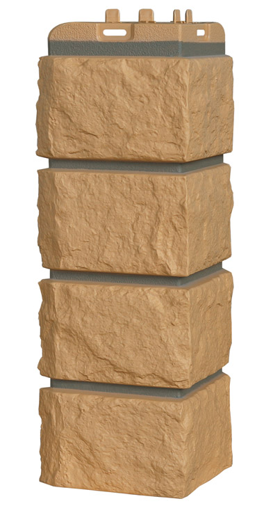 Угол наружный Grand Line Колотый камень Design (цвет шва RAL 7006), Песочный