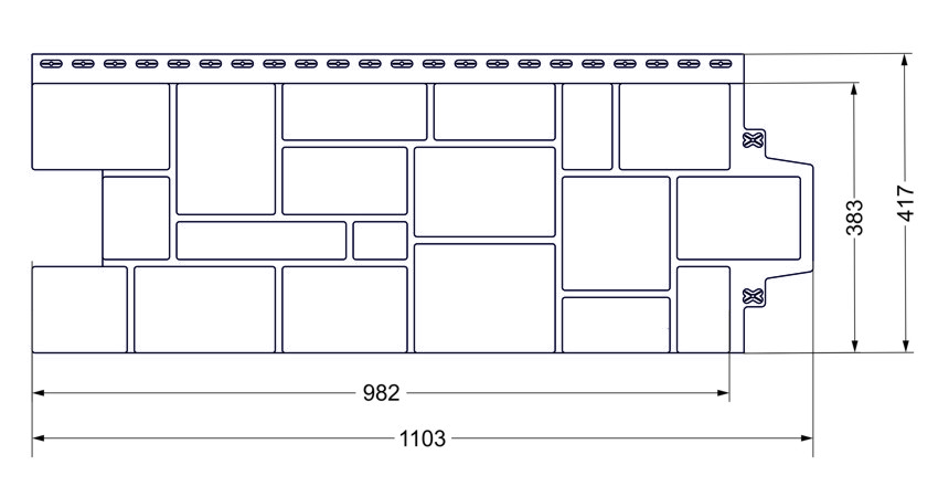 Панель Grand Line Крупный камень Classic
