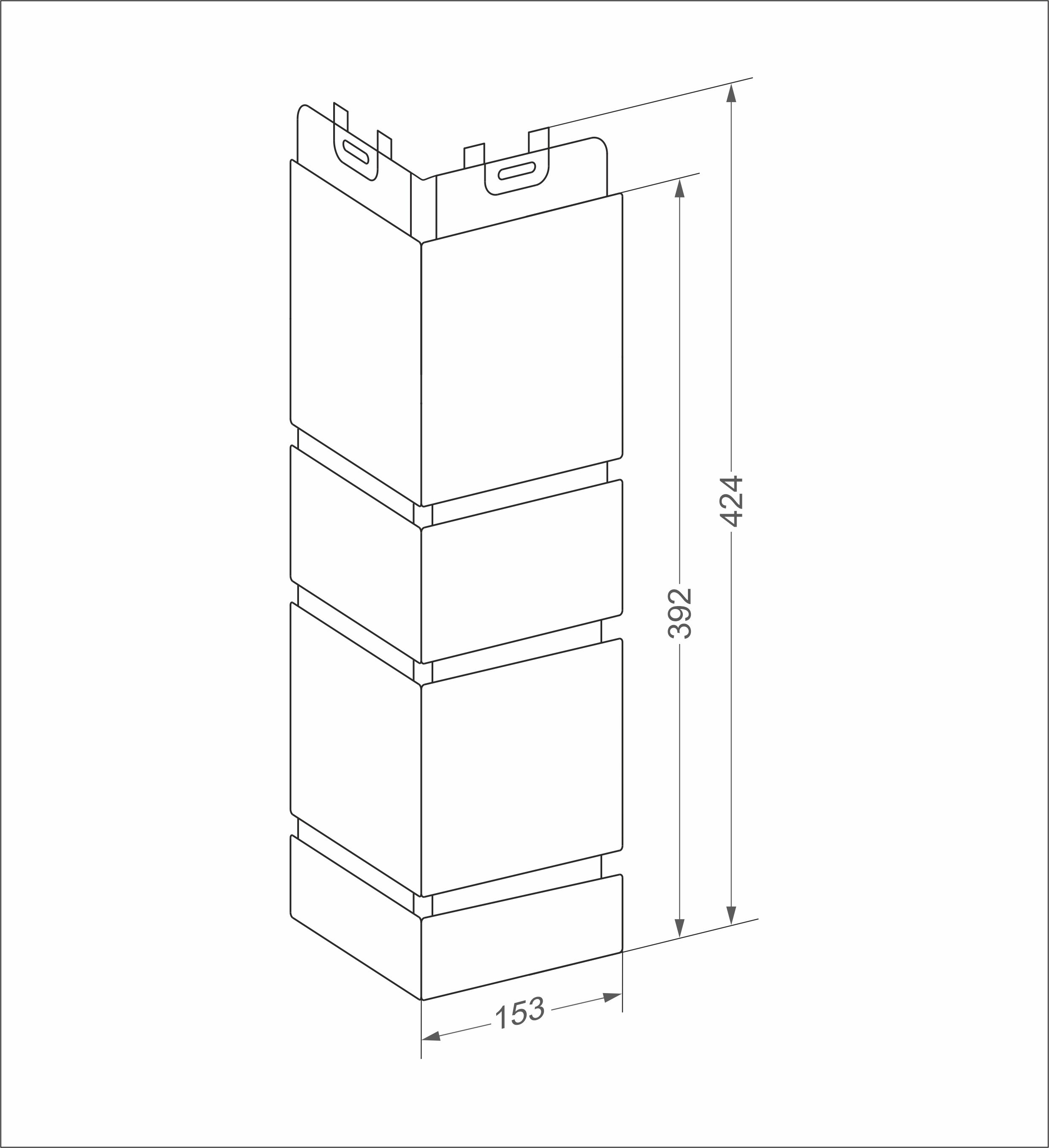 Угол наружный Grand Line Камелот Design (цвет шва RAL 7006)
