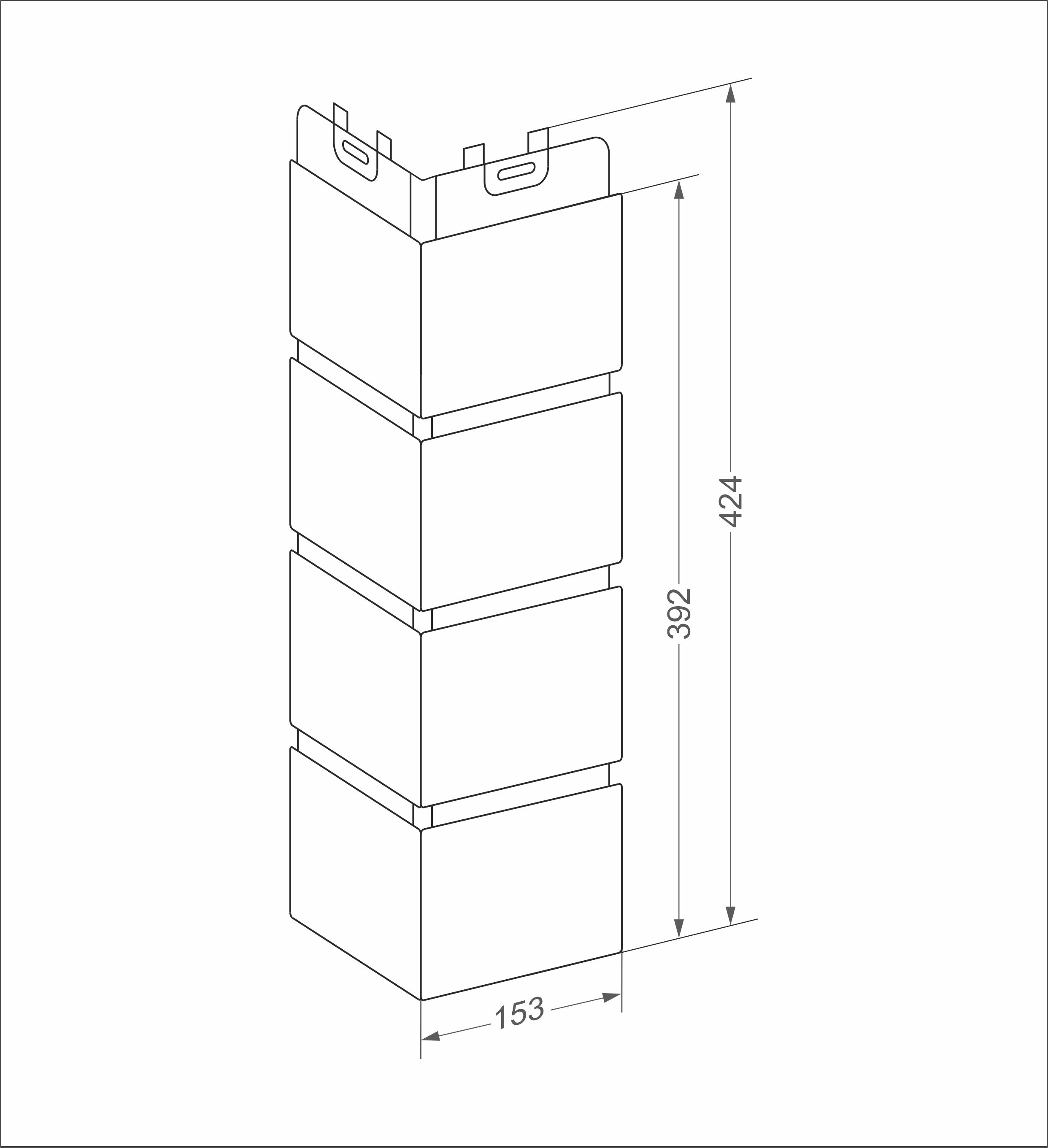 Угол Grand Line Колотый камень Design Plus с темно-бежевым швом