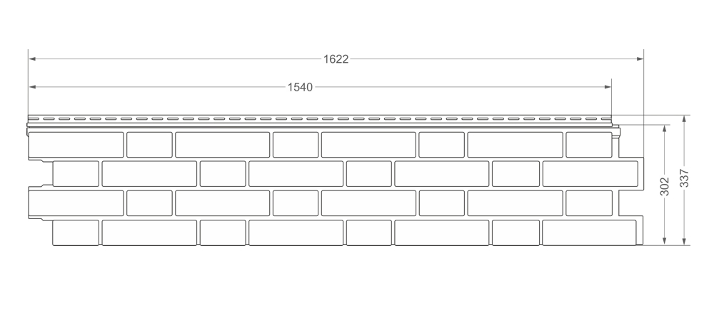 Панель Grand Line ЯФАСАД  Балтийский кирпич 1540х302мм Серебро