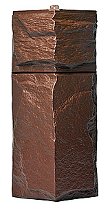 Угол к фасадной панели Т-сайдинг Леон одноцветная покраска, коричневый