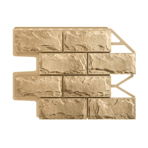 Панель фасадная WANdstein ДОЛОМИТ золотой песок 80х60 см 0,48 м2