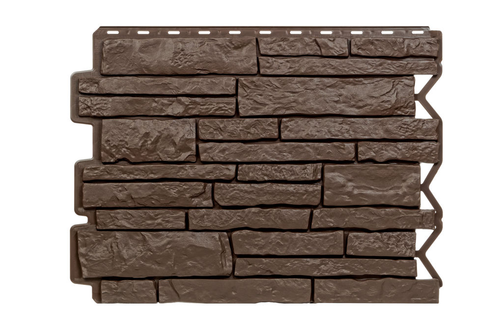 Панель фасадная WANdstein ПАРФИР темно-коричневый 80х60 см 0,48 м2