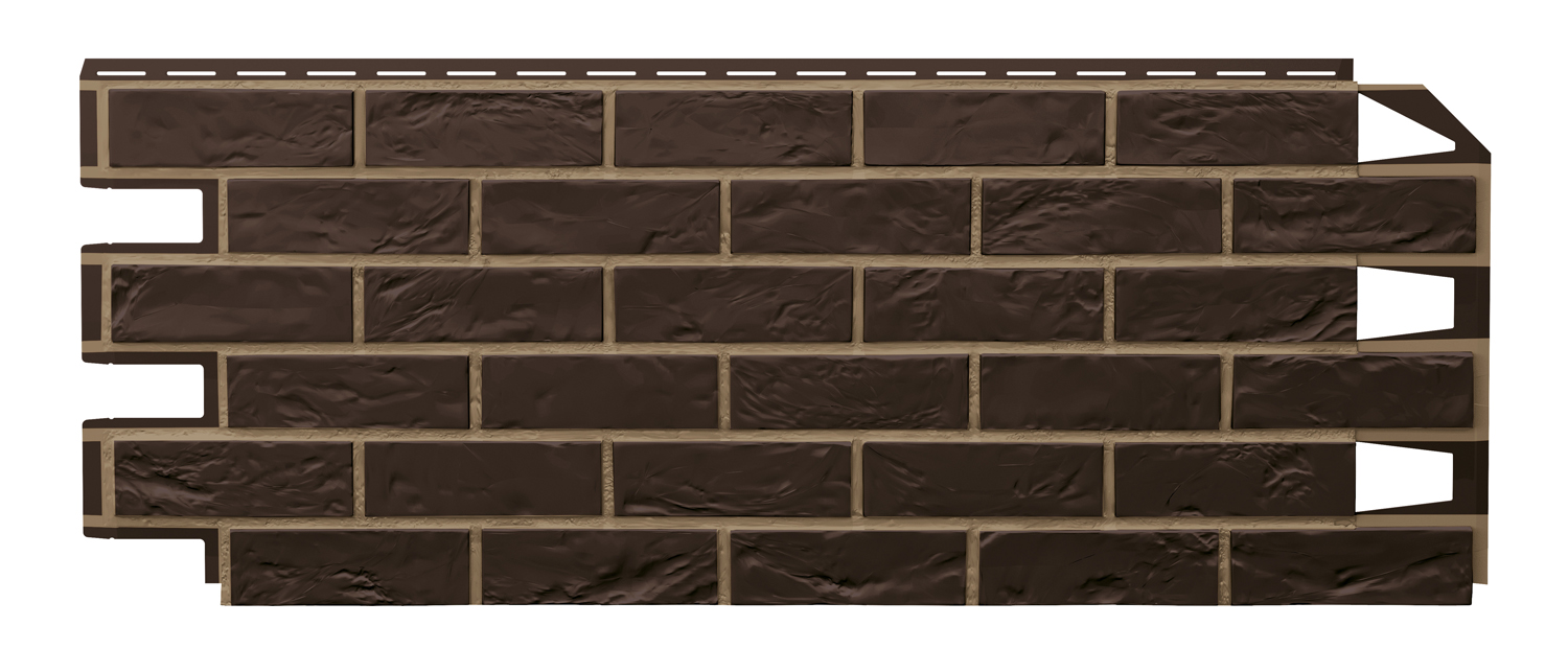 Панель отделочная VILO Brick с расшивкой, Dark brown
