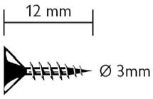 VinyTec Шуруп с потайной головкой 3х12 цвет натуральный