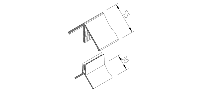 VinyTec Угловой профиль 55/30 2-х составной, цвет белый