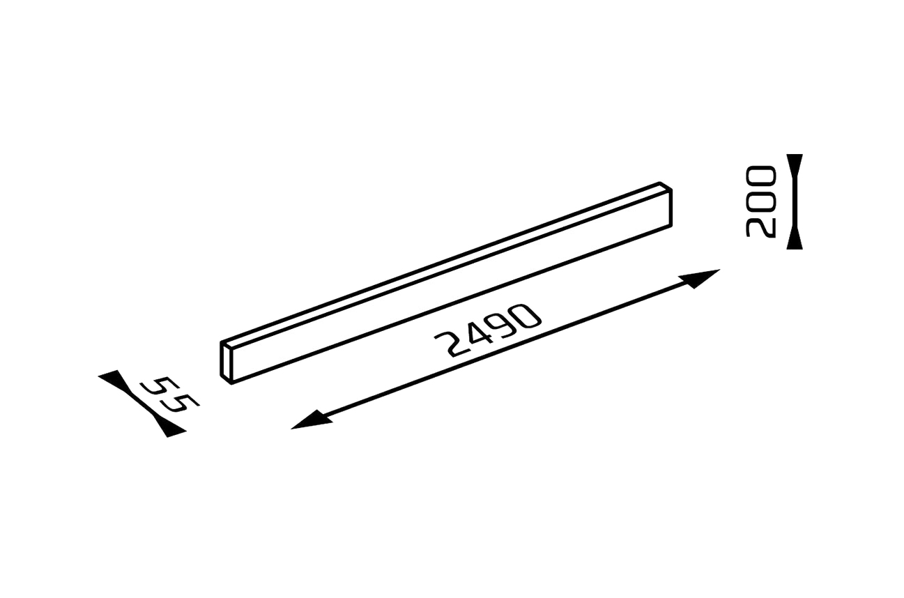 Фундамент сборный DX20/249 Серый 249х20х5,5см Joniec