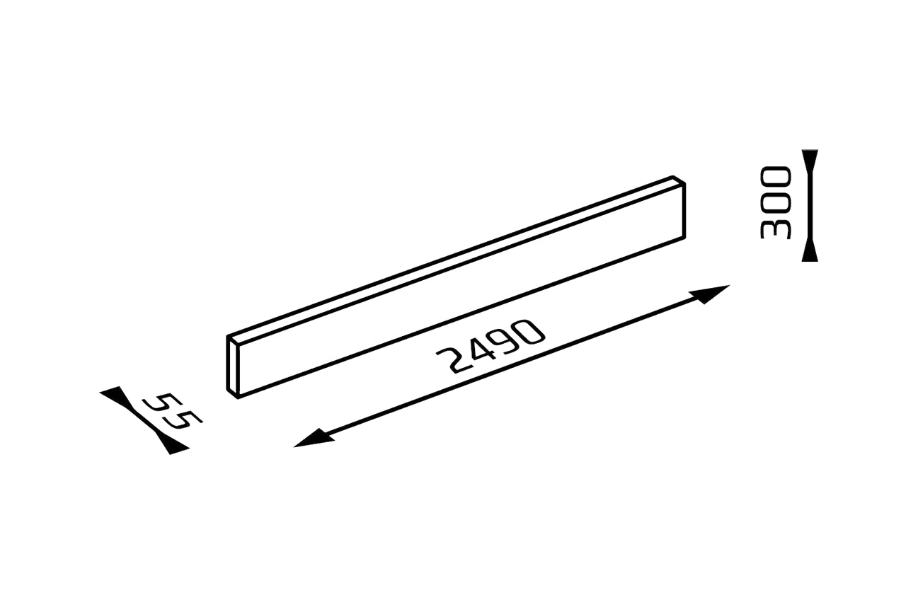 Фундамент сборный DX30/249 Серый 249х30х5,5см Joniec