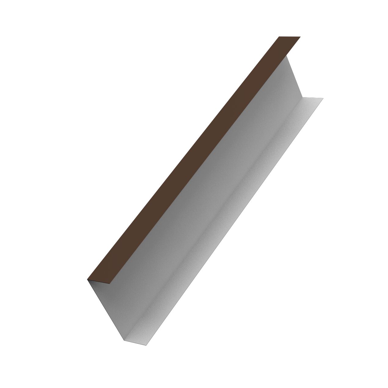 Декоративная накладка универс. д/столба 80х80 0.45 PE 1.8м GL, Декоративная накладка универс. д/столба 80х80 0.45 PE 8017 коричневый 1.8м GL