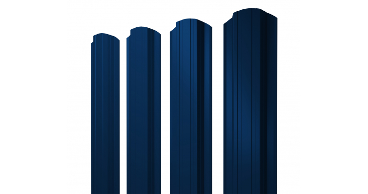 Штакетник прямоугольный, фигурный, односторонний 0,45мм синий 5005