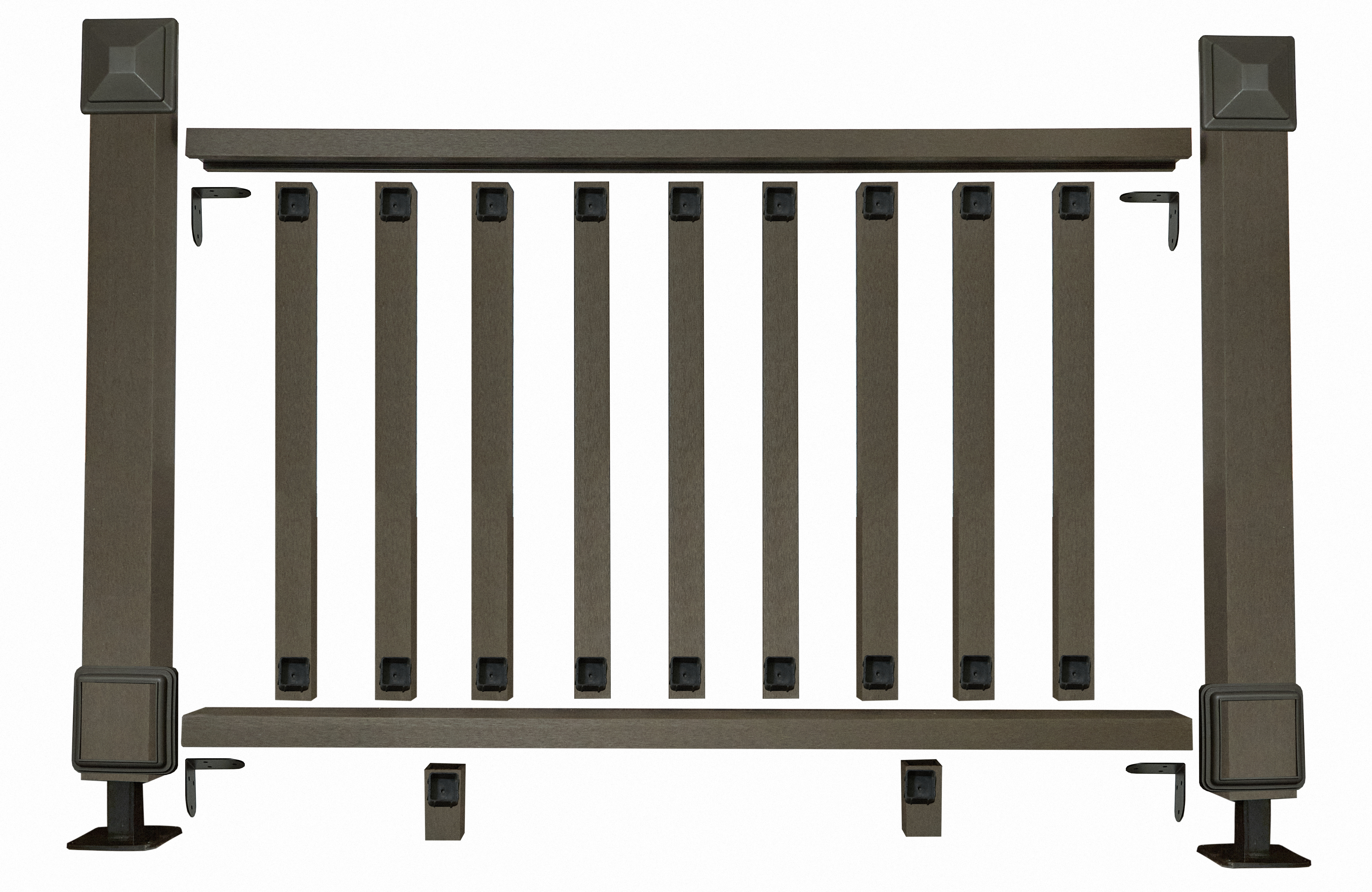 Комплект столба из ДПК CM Railing 1255х136х130мм венге купить в Санкт-Петербурге