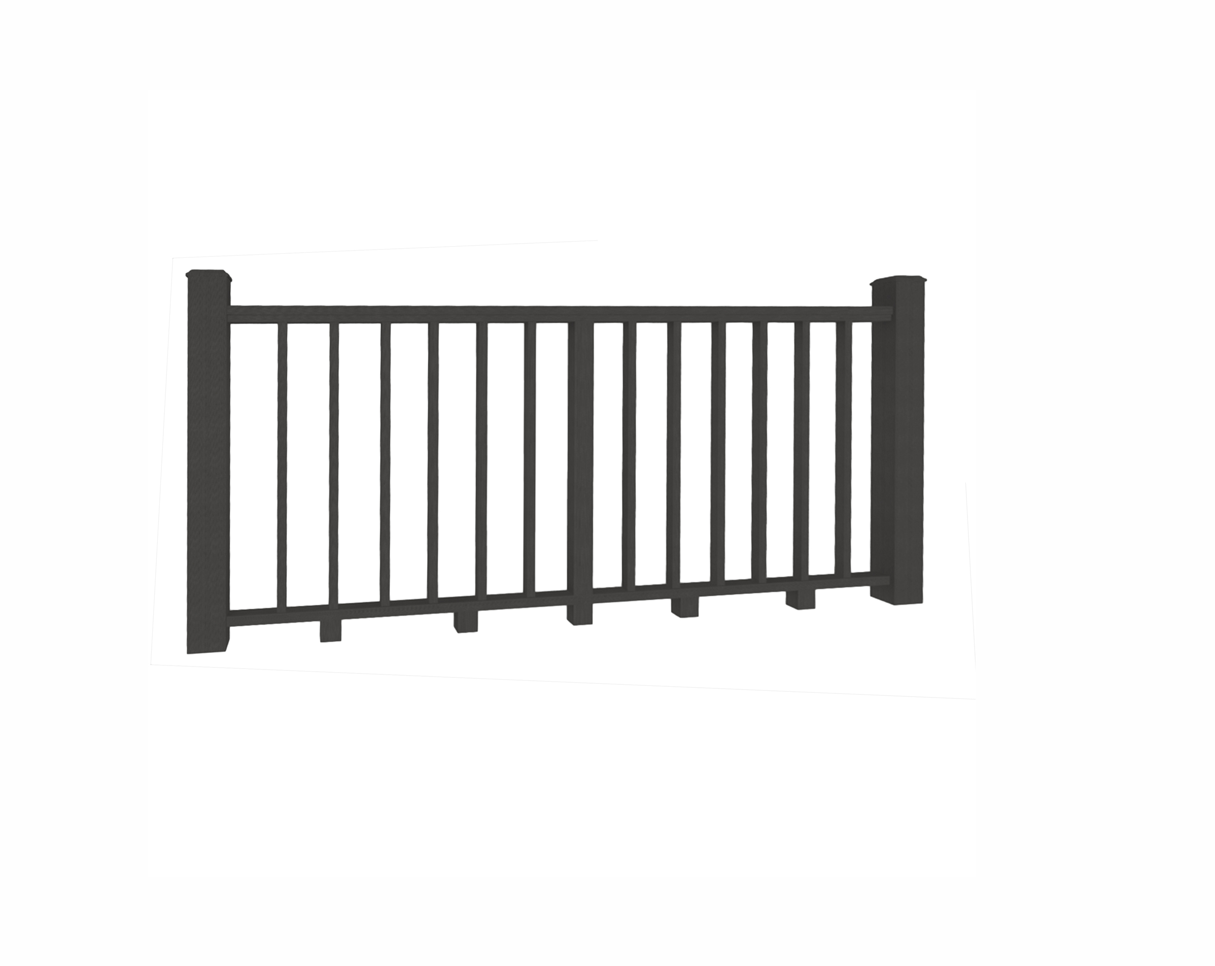 Перила ТЕРРАпол КЛАССИК Черное дерево 86х31х3000мм