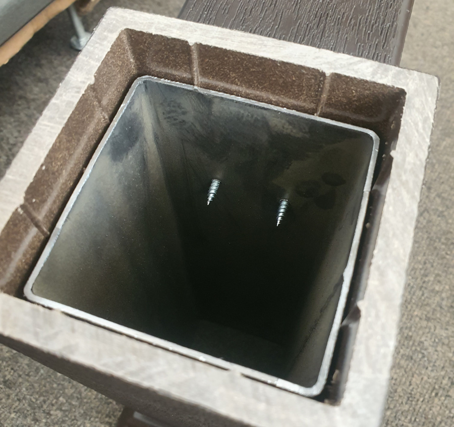 Опора для столба металлическая ТЕРРАпол ПРАКТИК 80х80х1000мм