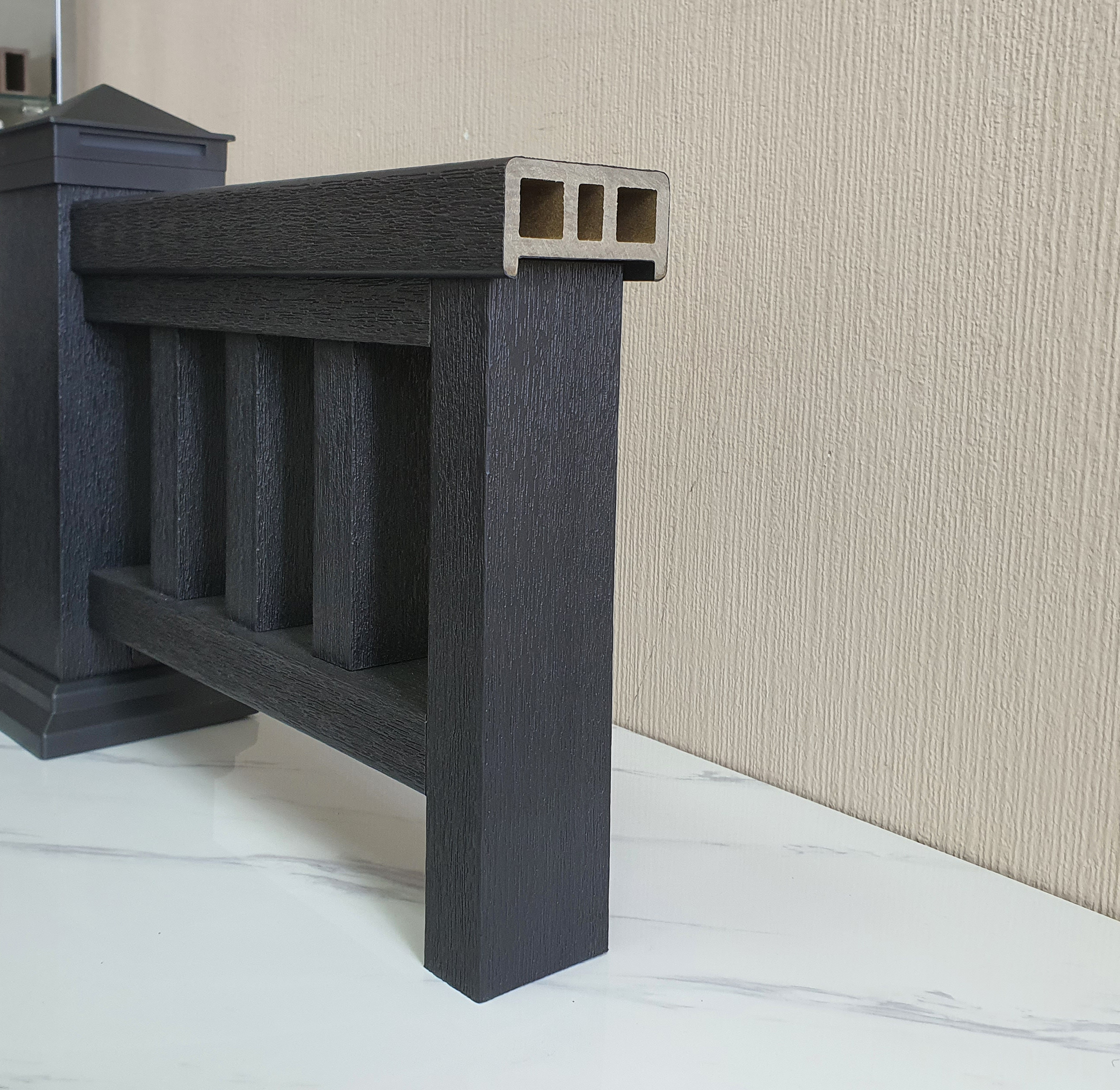 Перила ТЕРРАпол ПРАКТИК Черная жемчужина 84х43х3000мм