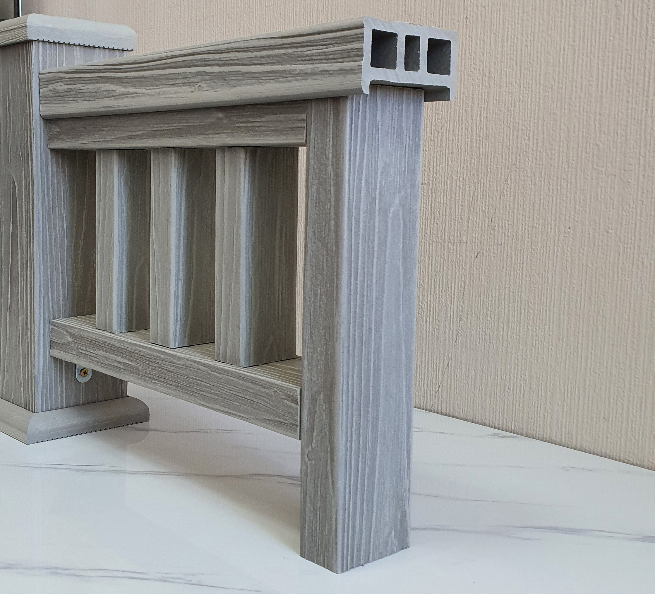 Столб большой ТЕРРАпол 3D Дуб Беленый 100х100х3050мм