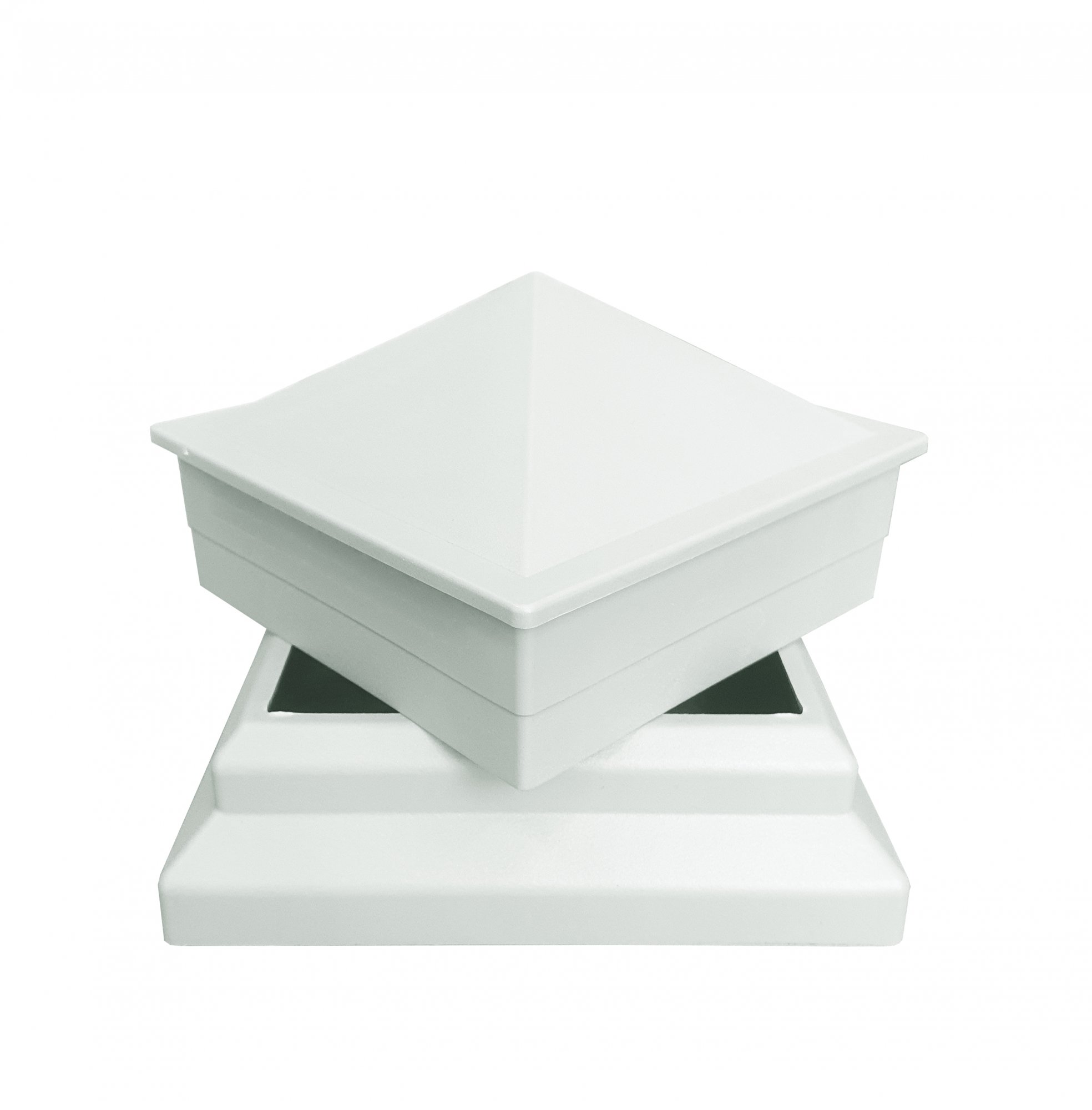 Комплект для столба ТЕРРАпол ПРАКТИК Белый (крышка+рамка) 100х100мм, Белый