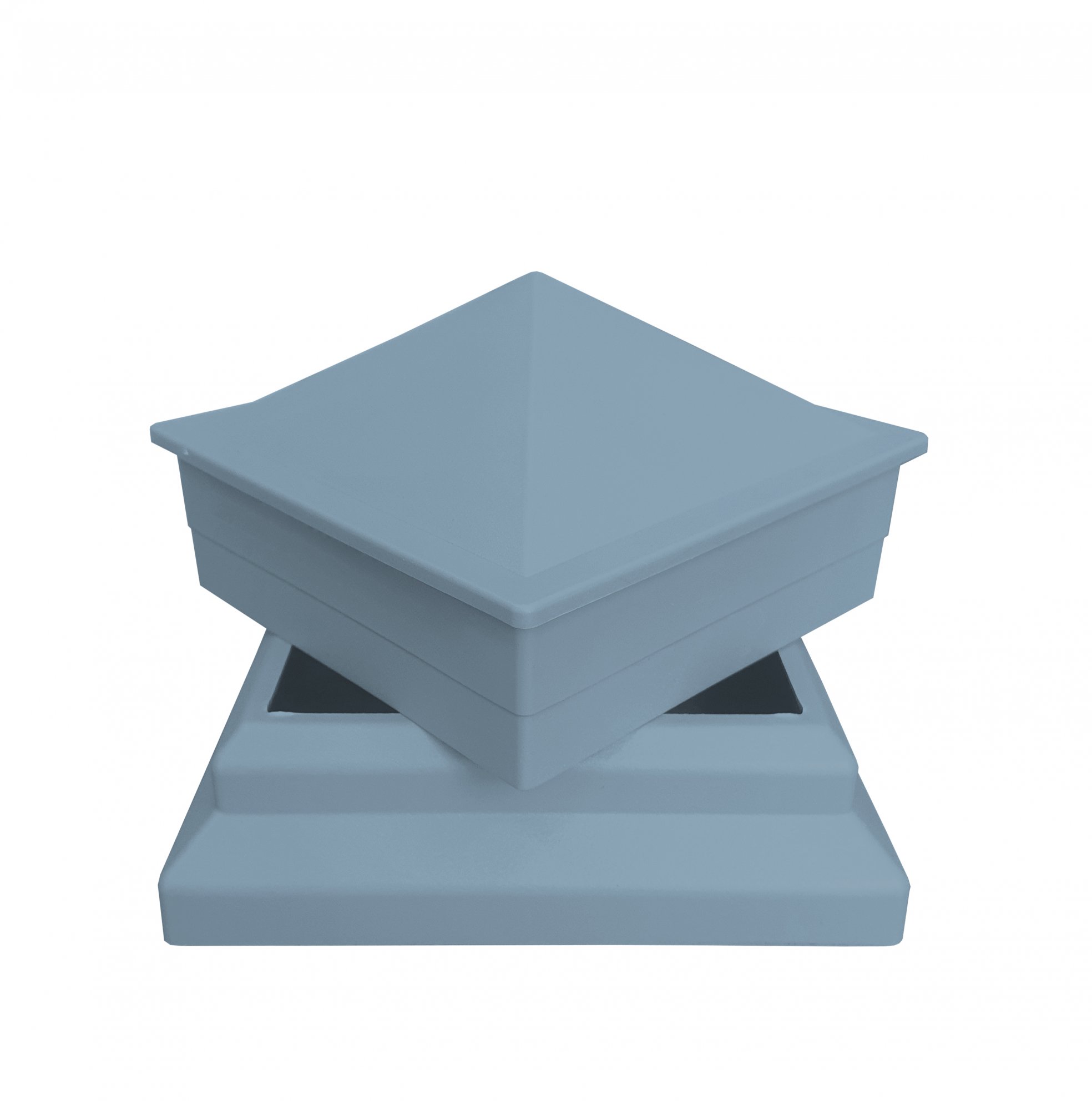 Комплект для столба ТЕРРАпол ПРАКТИК Серый (крышка+рамка) 100х100мм, Серый