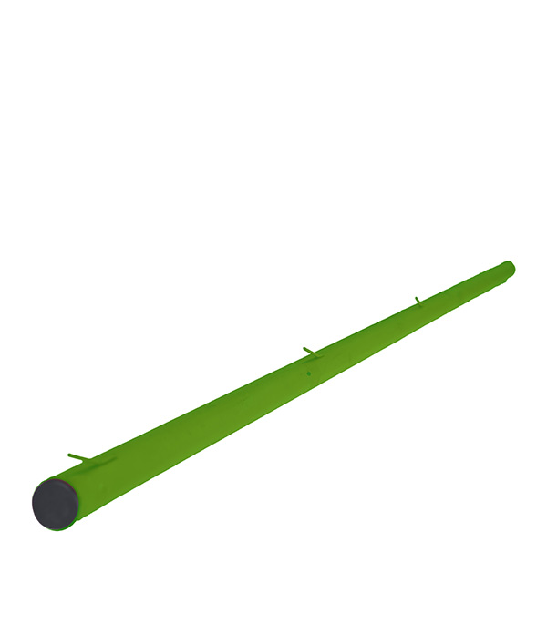 Столб заборный зеленый с заглушкой 2500 ммдиаметр 51 мм, Столб заборный, диаметр 51мм