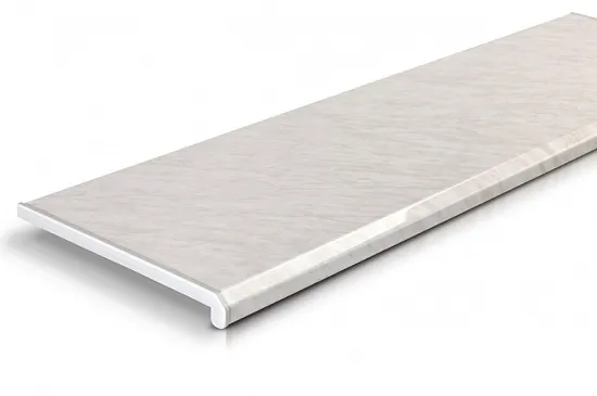 Подоконник DANKE 550 мм, Marmor Classico, серый мрамор, глянец (103)