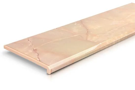 Подоконник DANKE 550 мм, Оникс Розе, розовый оникс, глянец (111)
