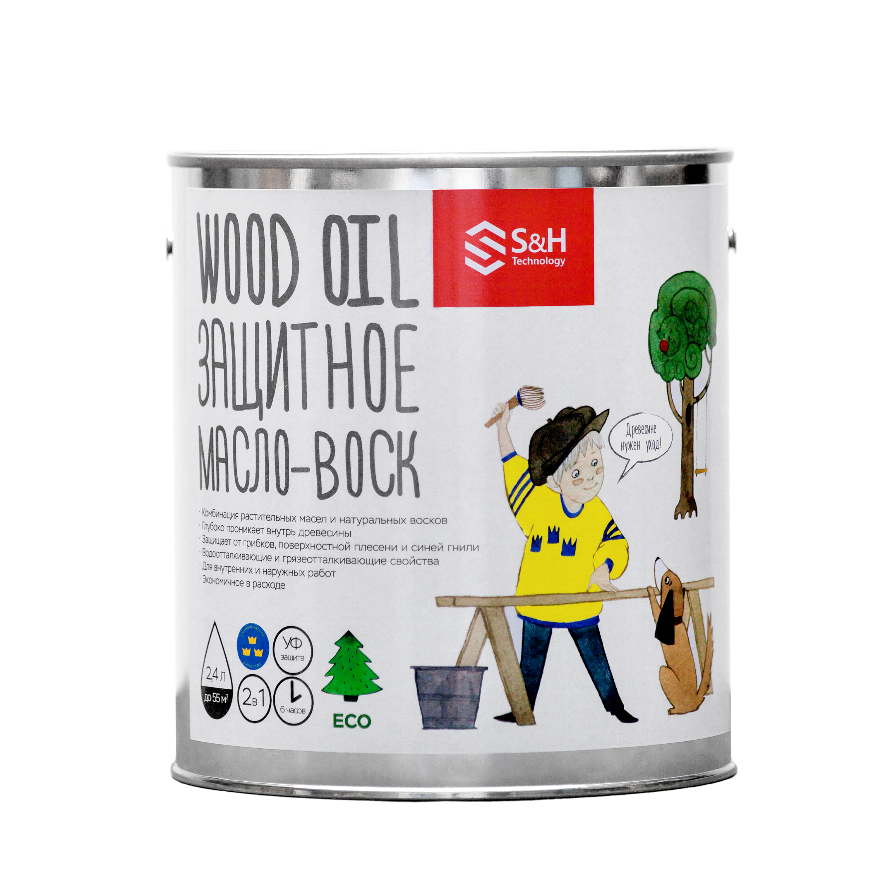 WOOD OIL 2в1 защитное масло-воск для фасадов 2,4 л купить в Санкт-Петербурге WOOD OIL 2в1 защитное масло-воск для фасадов 2,4 л