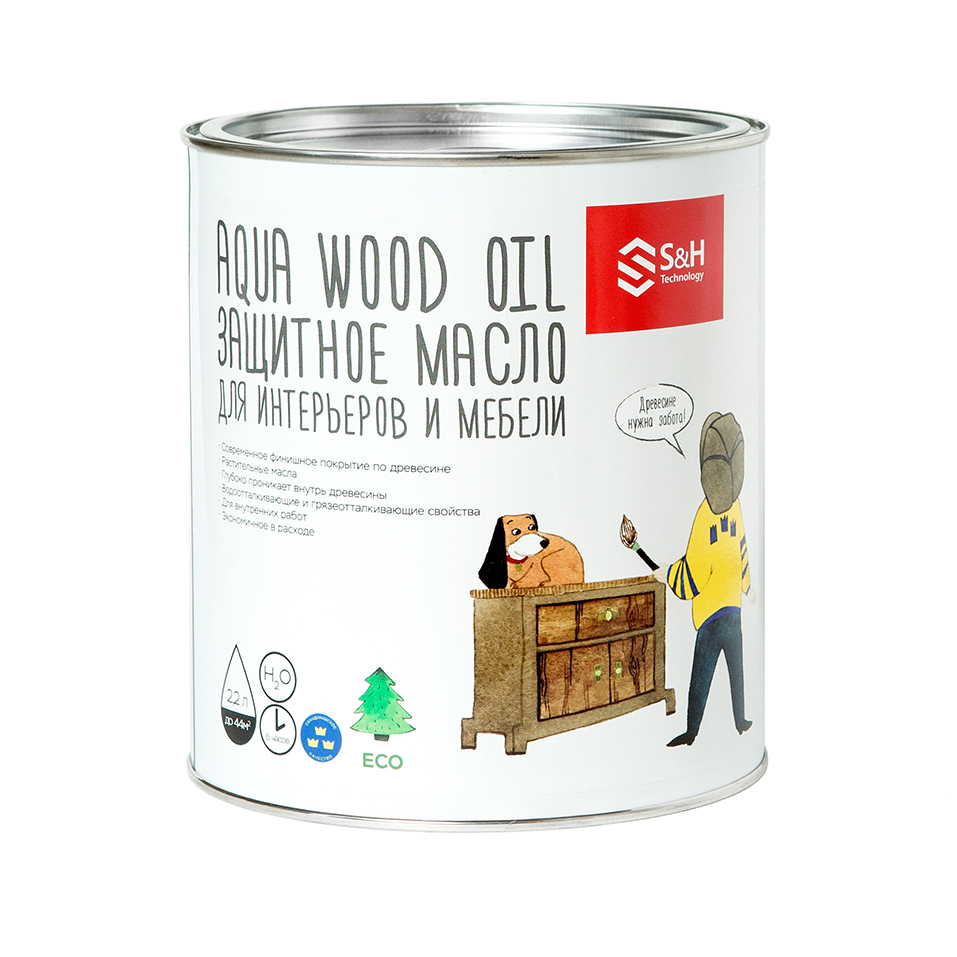 Aqua Wood Oil Масло для внутренних работ на водной основе 2,2 л купить в Санкт-Петербурге Aqua Wood Oil Масло для внутренних работ на водной основе 2,2 л