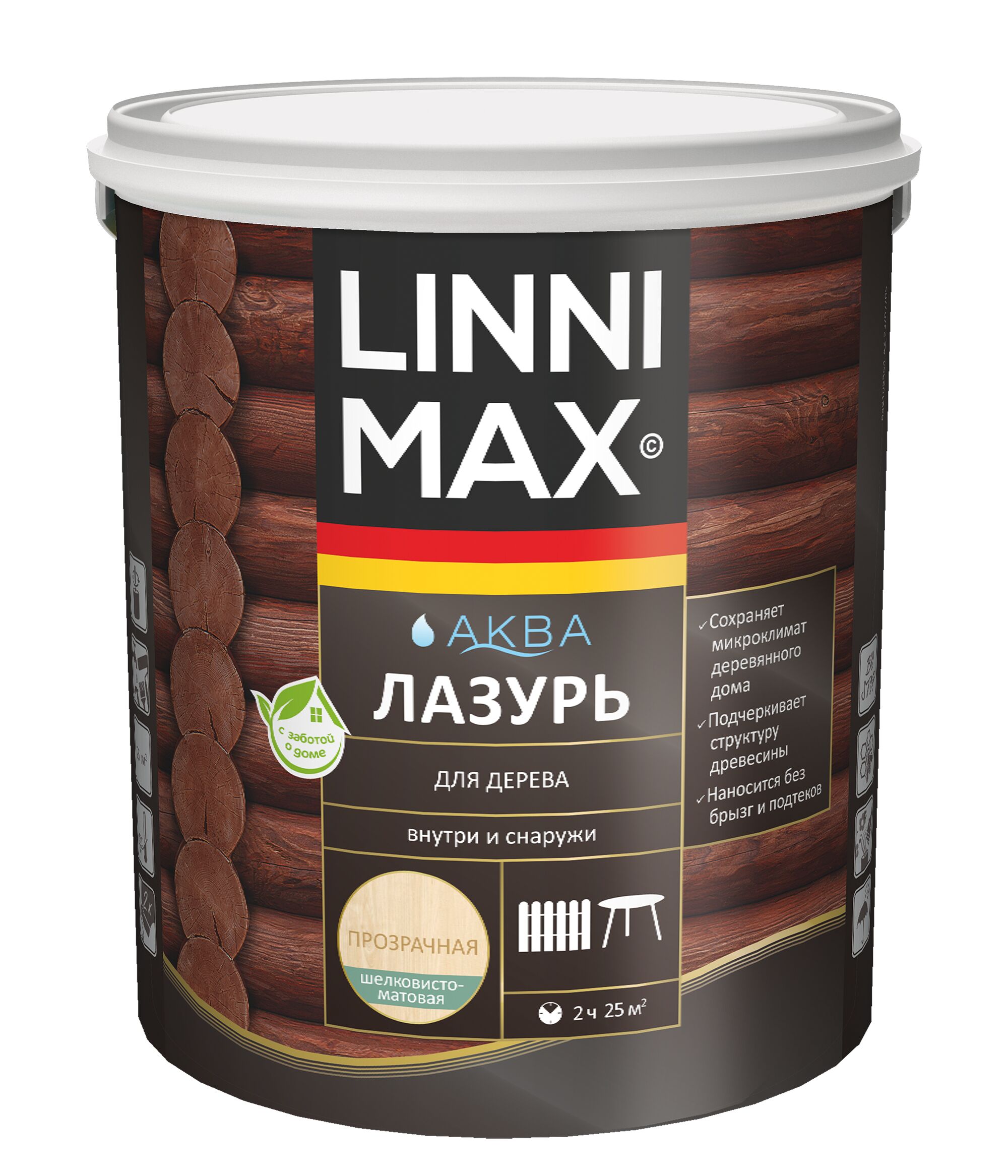Аква Лазурь для дерева 2,5л Лессирующий антисептик LINNIMAX, Аква Лазурь для дерева 2,5л Лессирующий антисептик LINNIMAX купить в Санкт-Петербурге Аква Лазурь для дерева 2,5л Лессирующий антисептик LINNIMAX, Аква Лазурь для дерева 2,5л Лессирующий антисептик LINNIMAX