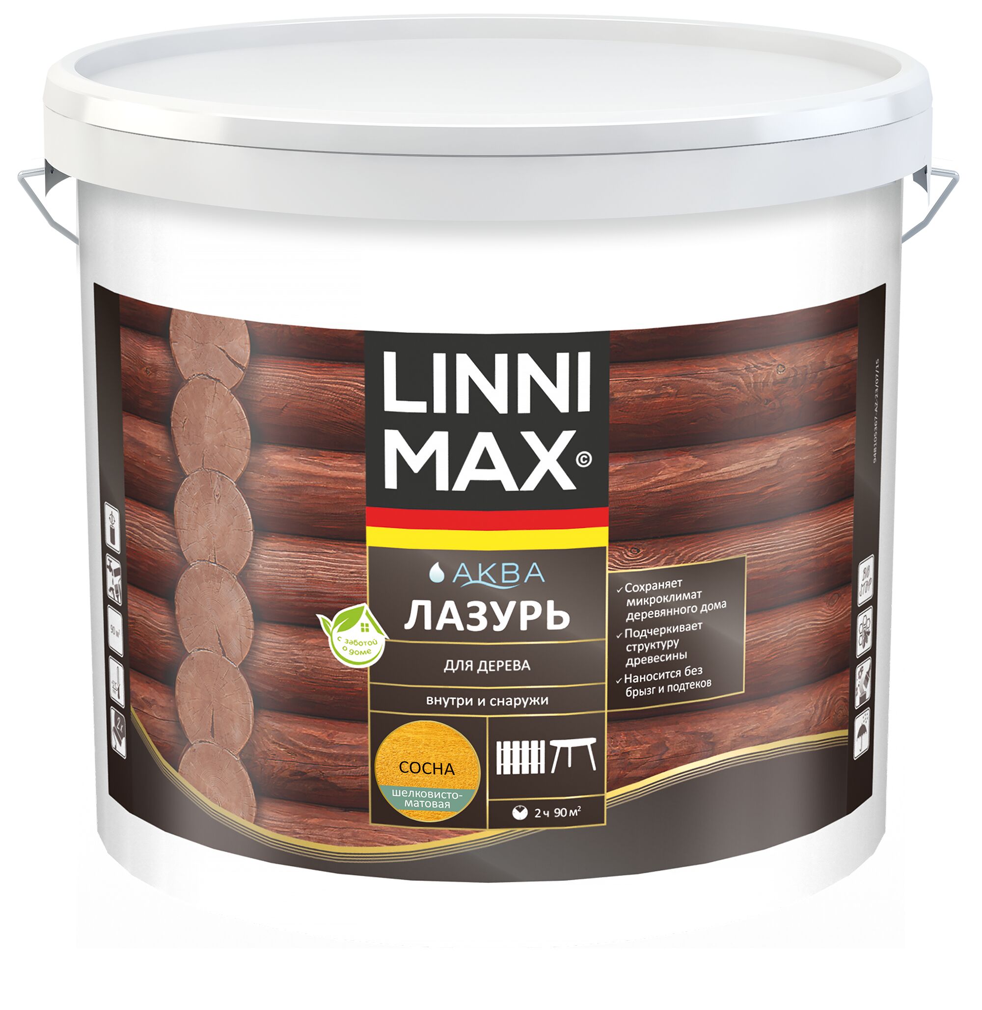 Аква Лазурь для дерева Сосна 9л Лессирующий антисептик LINNIMAX, Аква Лазурь для дерева Сосна 9л Лессирующий антисептик LINNIMAX купить в Санкт-Петербурге Аква Лазурь для дерева Сосна 9л Лессирующий антисептик LINNIMAX, Аква Лазурь для дерева Сосна 9л Лессирующий антисептик LINNIMAX
