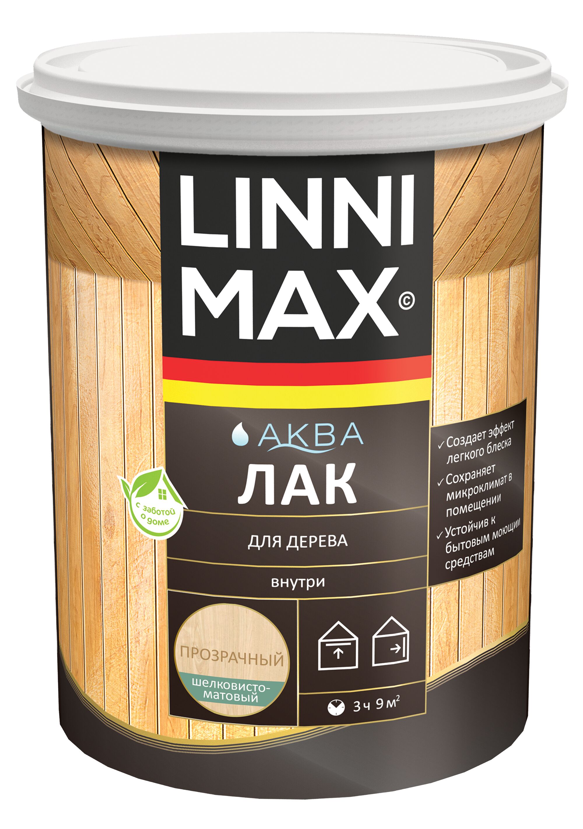 Аква Лак для дерева шелковисто-матовый 0,9л акриловый LINNIMAX, Аква Лак для дерева шелковисто-матовый 0,9л акриловый LINNIMAX купить в Санкт-Петербурге Аква Лак для дерева шелковисто-матовый 0,9л акриловый LINNIMAX, Аква Лак для дерева шелковисто-матовый 0,9л акриловый LINNIMAX