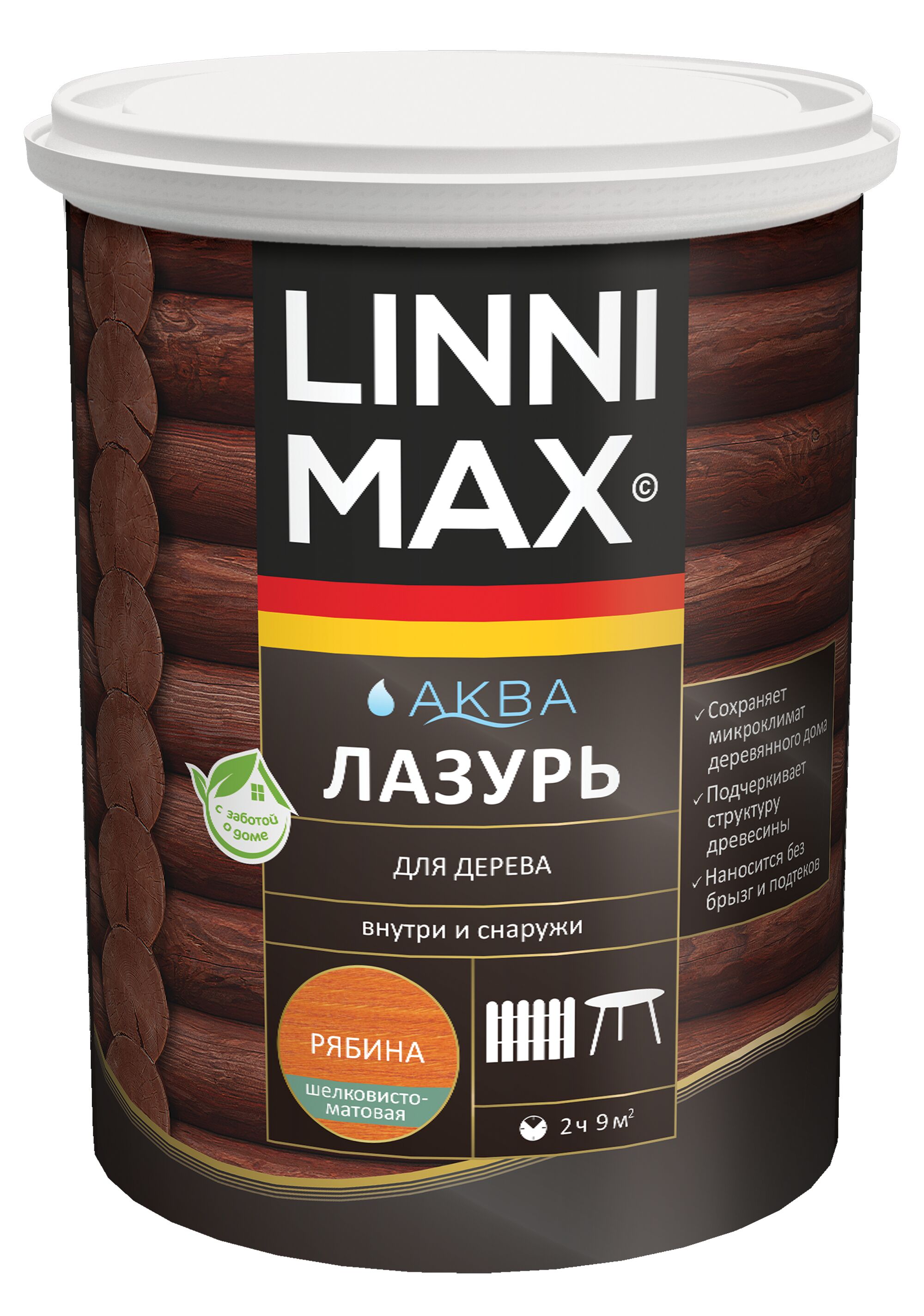 Аква Лазурь для дерева Рябина 0,9л Лессирующий антисептик LINNIMAX, Аква Лазурь для дерева Рябина 0,9л Лессирующий антисептик LINNIMAX купить в Санкт-Петербурге Аква Лазурь для дерева Рябина 0,9л Лессирующий антисептик LINNIMAX, Аква Лазурь для дерева Рябина 0,9л Лессирующий антисептик LINNIMAX
