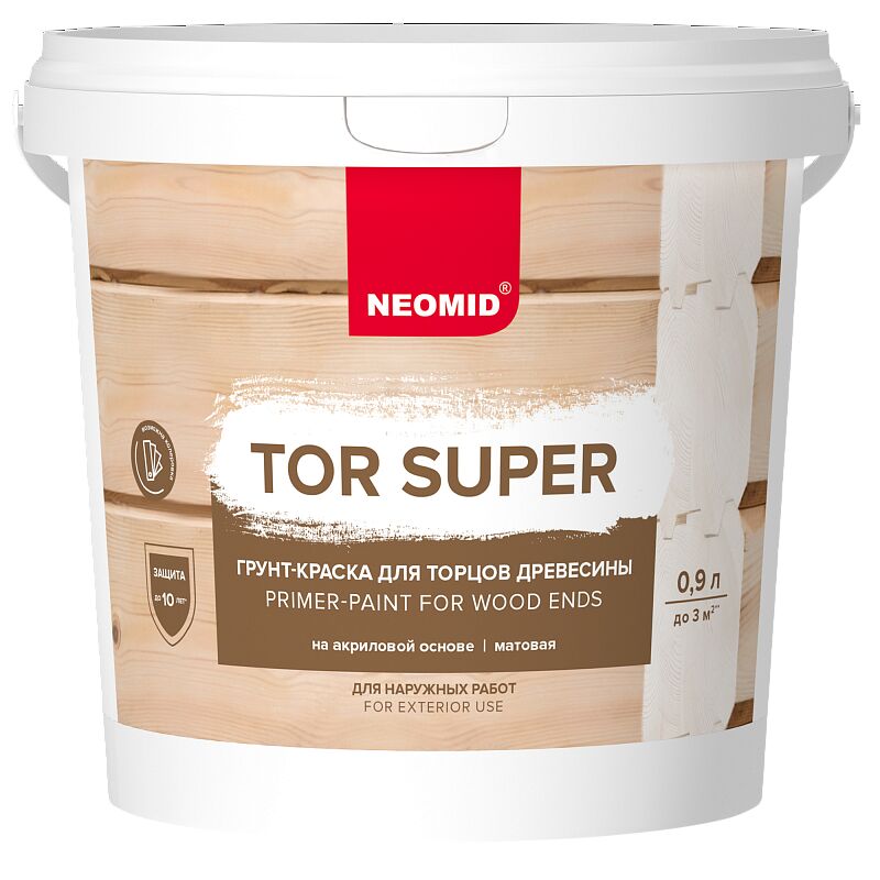 Грунт-краска TOR Super 0,9л База А готовый NEOMID, белый купить в Санкт-Петербурге Грунт-краска TOR Super 0,9л База А готовый NEOMID, белый