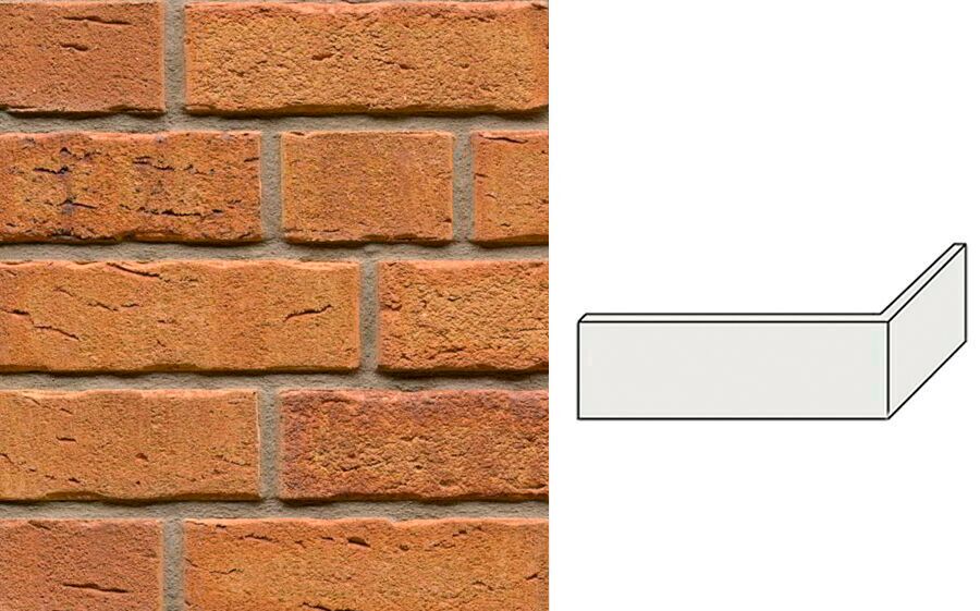 Клинкерная плитка угловая W684NF11 (240+115)x11x71мм 15шт/уп FeldHaus, sintra nolani ocasa