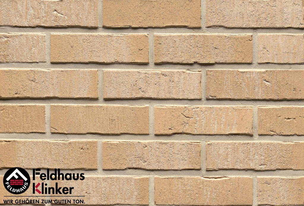Клинкерная плитка ручной формовки Feldhaus Klinker, Vascu crema pandra 240х71х14 мм, R733NF14