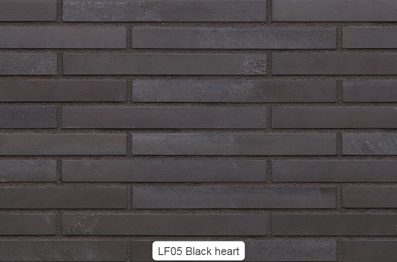 Black heart (LF05) клинкерная плитка ригель, Black heart (LF05) клинкерная плитка ригель