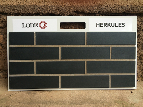 Herkules, плитка фасадная, гладкая, цвет серый
