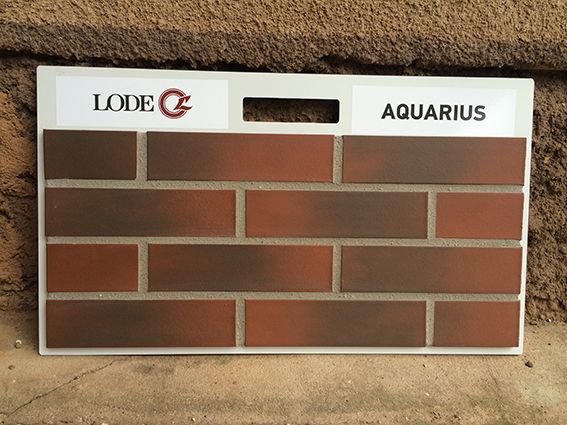 Aquarius, плитка фасадная, гладкая, цвет красно-коричневый