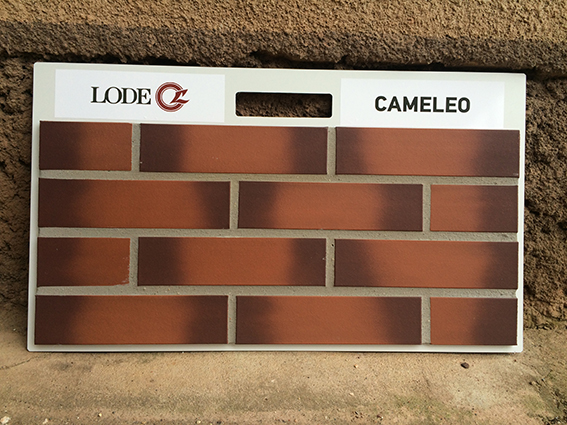 Cameleo, плитка фасадная, гладкая, цвет красно-пестрый