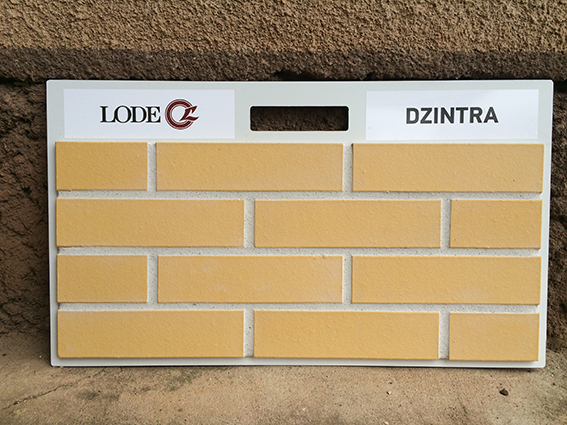 Dzintra, плитка фасадная, гладкая, цвет темно-желтый
