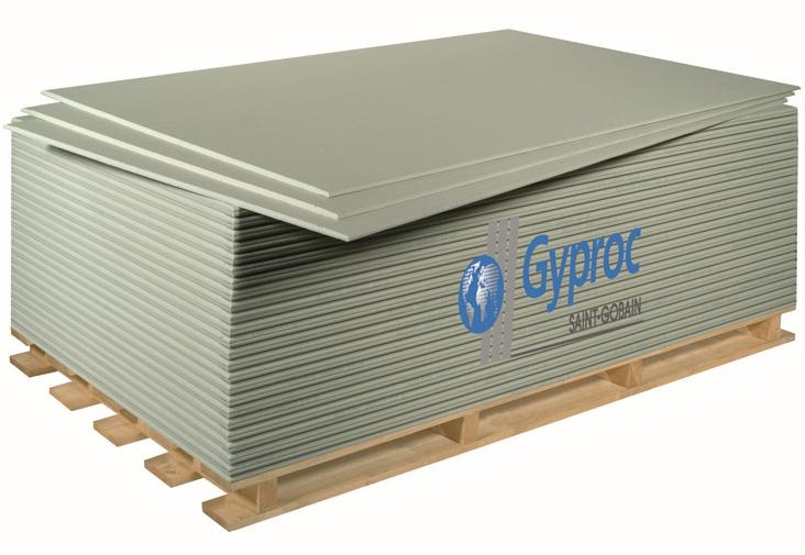 Влагостойкий гипсокартон Gyproc Аква Лайт 2500x1200x9,5 мм, Gyproc Аква Лайт 