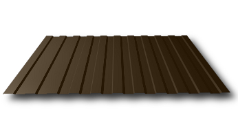 Профнастил (профлист) для забора и фасада С8 Эконом коричневый Длина листа: 2м, профлист С8