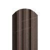 Штакетник металлический МП LANE-O фигурный VikingMP E матовый текстурированный серо-коричневый 8019
