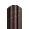 Штакетник металлический МП LANE-O фигурный Puretan темно-коричневый RR32
