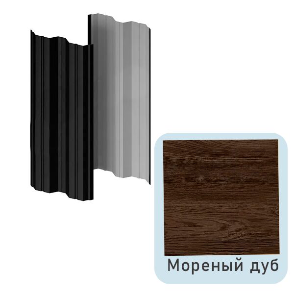 Штакетник МП М-111-Т прямой 0.50мм Ecosteel Matt {длины по списку}, Мореный дуб купить в Санкт-Петербурге Штакетник МП М-111-Т прямой 0.50мм Ecosteel Matt {длины по списку}, Мореный дуб