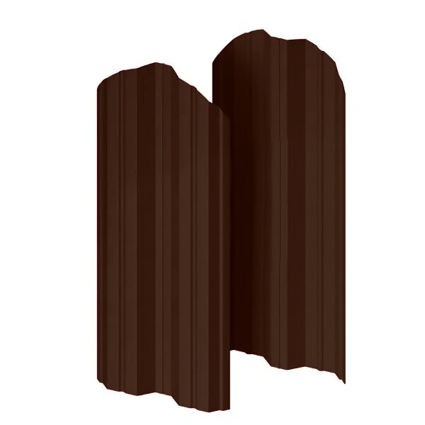 Штакетник МП М-111-О фигурный 0.40мм ПЭ Color {длины по списку}, 8017/Color (коричневый шоколад) купить в Санкт-Петербурге Штакетник МП М-111-О фигурный 0.40мм ПЭ Color {длины по списку}, 8017/Color (коричневый шоколад)