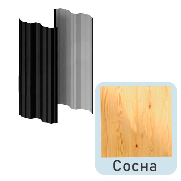 Штакетник МП М-111-Т прямой 0.50мм Ecosteel Texture {длины по списку}, Сосна купить в Санкт-Петербурге Штакетник МП М-111-Т прямой 0.50мм Ecosteel Texture {длины по списку}, Сосна